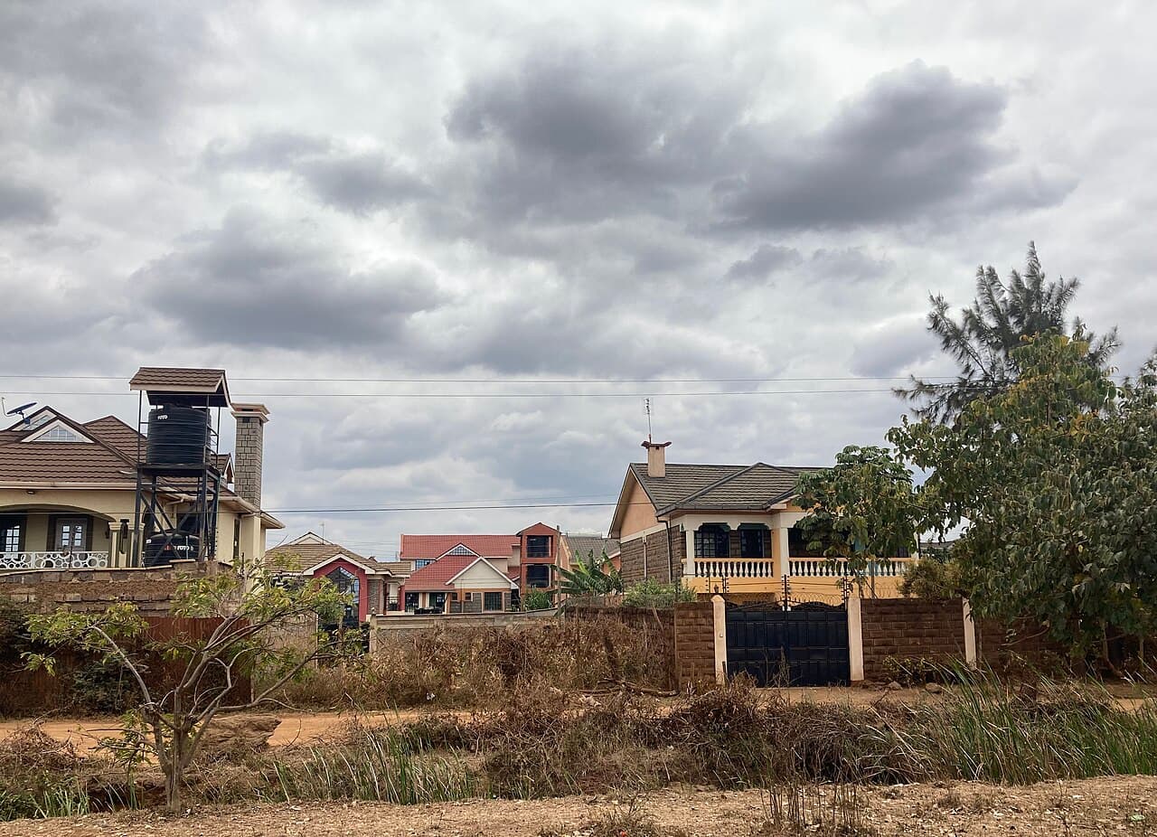Photo showing residential homes (mansions) built within Membley Estate in Ruiru Municipality, Kiambu County